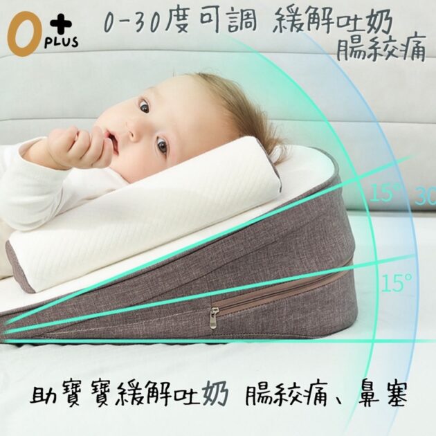 嬰兒哺乳枕餵奶枕 可調角度斜坡防溢奶床：圖片 3