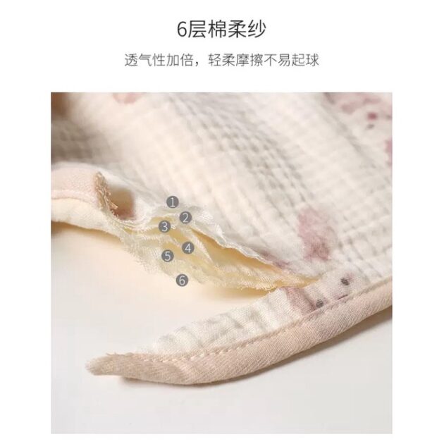 六層紗寶寶口水巾 嬰兒圍兜：圖片 9