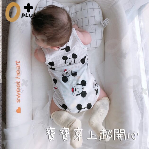 米奇無袖短袖包屁衣 竹節棉涼感包屁衣：圖片 2