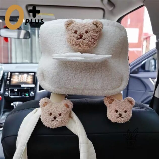小熊面紙盒  車用紙巾袋 濕紙巾套：圖片 2