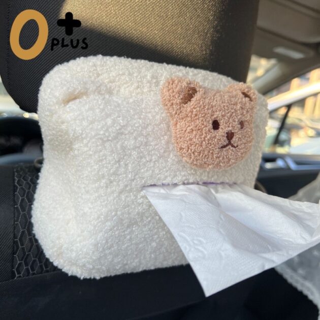 小熊面紙盒  車用紙巾袋 濕紙巾套：圖片 3