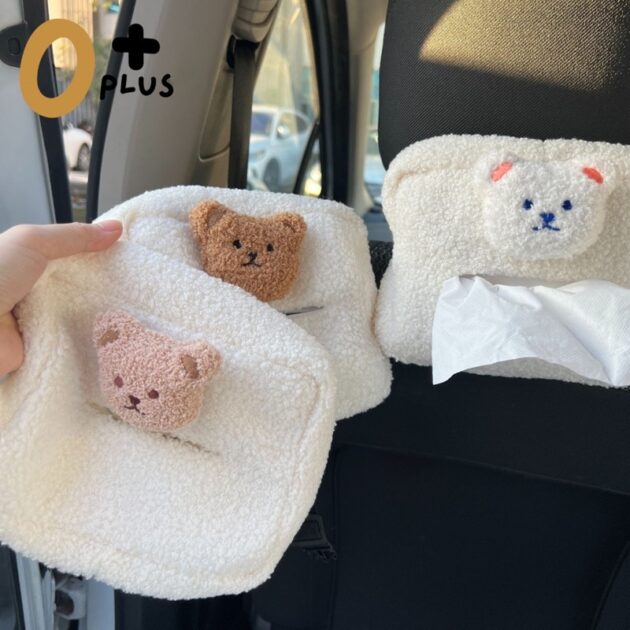 小熊面紙盒  車用紙巾袋 濕紙巾套：圖片 5