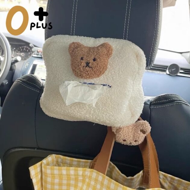 小熊面紙盒  車用紙巾袋 濕紙巾套：圖片 7