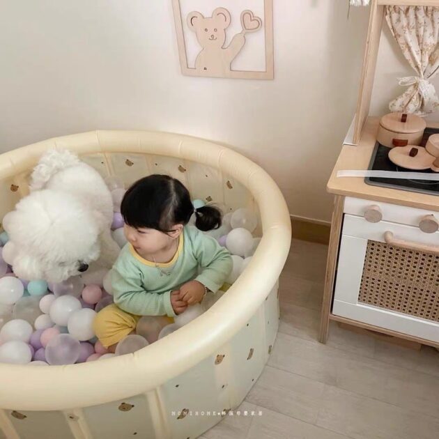 半充氣兒童遊戲池 寶寶圍欄：圖片 4