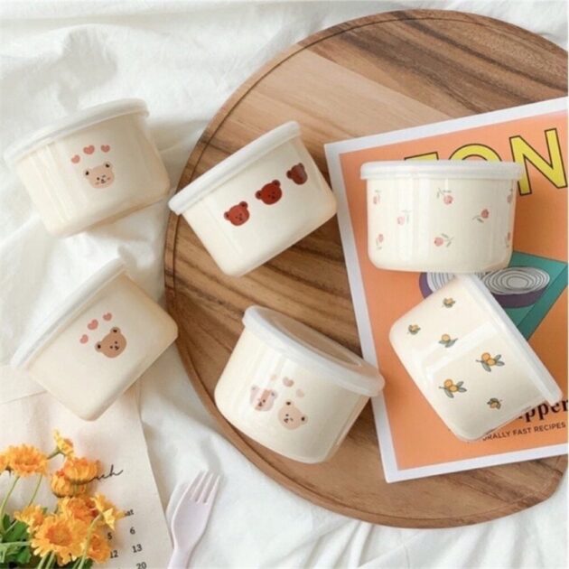 寶寶陶瓷副輔食盒 副食品分裝盒