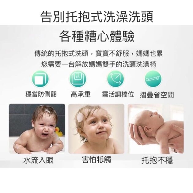三合一多段式 洗頭洗澡椅 - Image 5